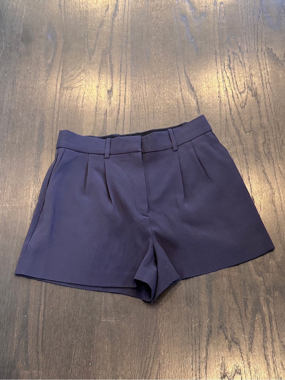 Babaton pleated trouser short High-Waist Tailored Navy Women’s Shorts